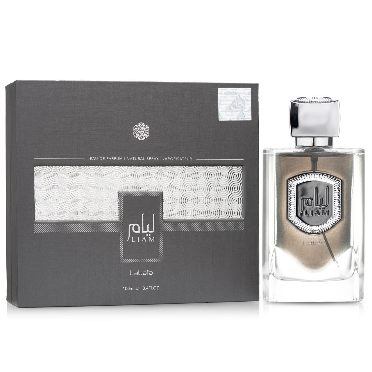 Lattafa liam grey 3.4 eau de parfum spray