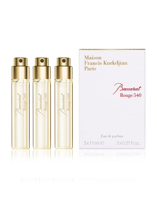 Maison francis kurkdjian baccarat rouge 540 3 pcs set: 3 x 0.37 oz eau de parfum refill